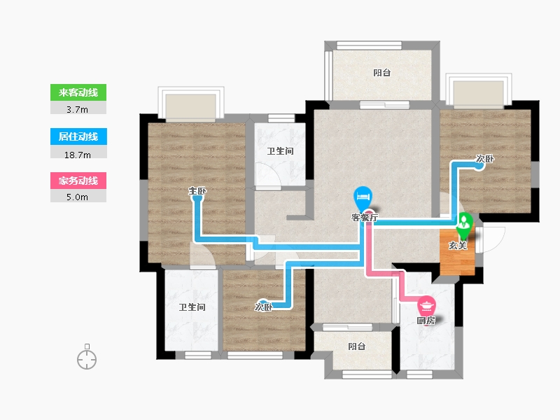 四川省-成都市-新城金樾府邸-75.20-户型库-动静线