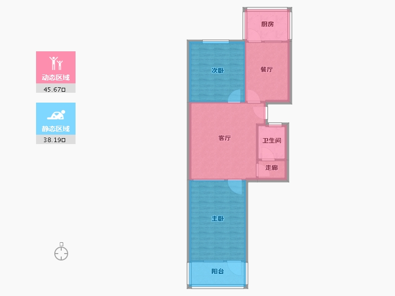 山东省-济南市-西苑小区-76.00-户型库-动静分区