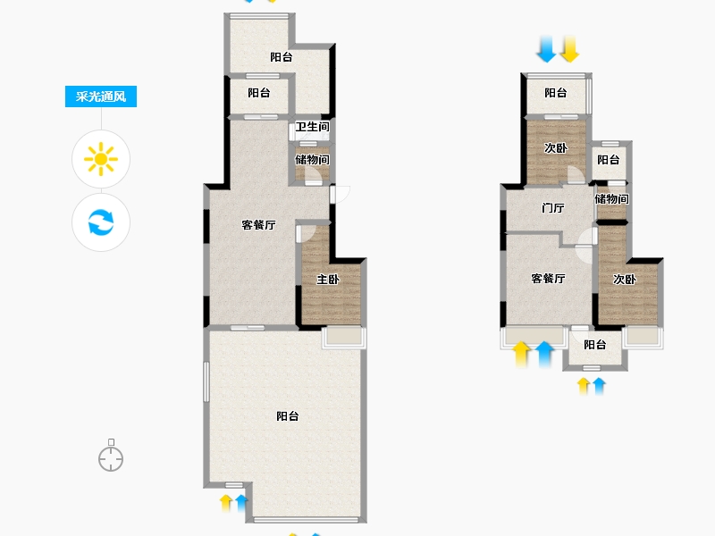 四川省-成都市-佳兆业悦府-171.71-户型库-采光通风