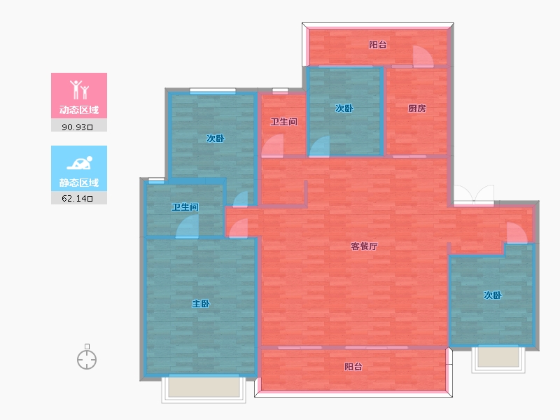 四川省-成都市-旭辉江山和鸣5号楼,8号楼,6号楼建面165m2-140.19-户型库-动静分区