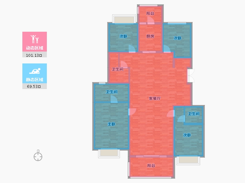 四川省-成都市-保利天空之城保利泊苑1号地块2号楼,保利泊苑1号地块7号楼,保利泊苑1号地块8号楼建面1-154.55-户型库-动静分区