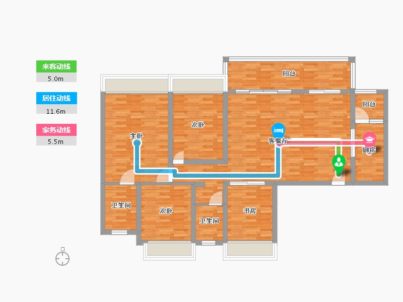 四川省-成都市-德商御府天骄.学府10号楼建面149m2-112.84-户型库-动静线