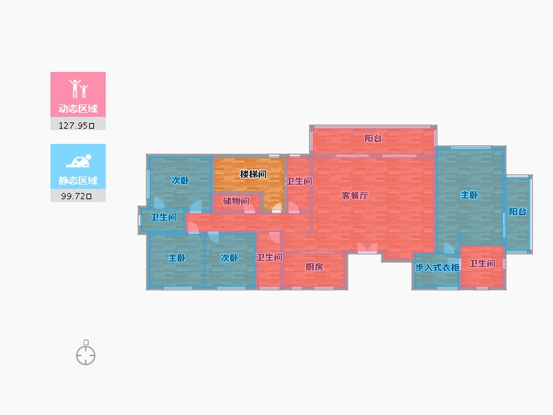 四川省-成都市-合能铂悦华庭建面254m2-219.40-户型库-动静分区