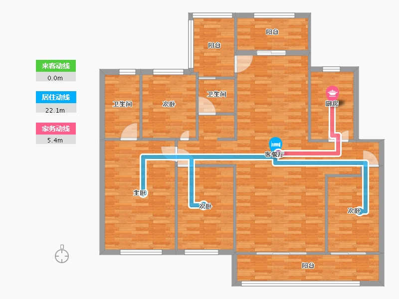 四川省-成都市-万科君逸1号楼2号楼3号楼4号楼6号楼8号楼9号楼建面158m2-126.63-户型库-动静线