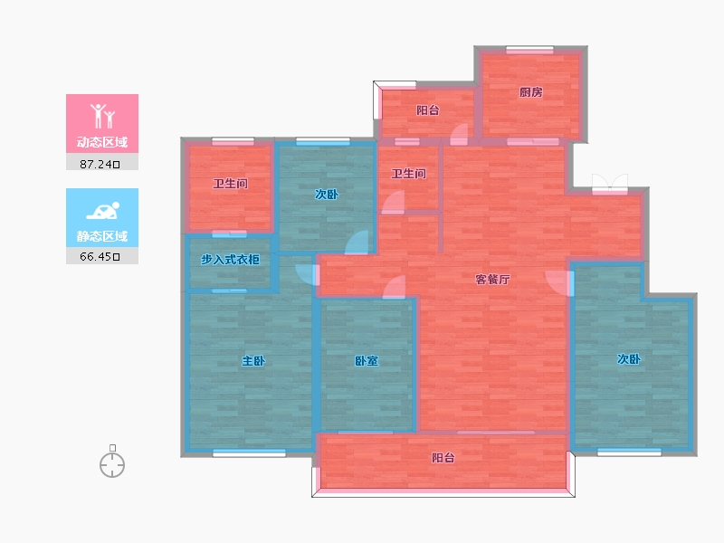 四川省-成都市-中海麓湖公馆18号楼,20号楼,19号楼建面165m2-138.56-户型库-动静分区