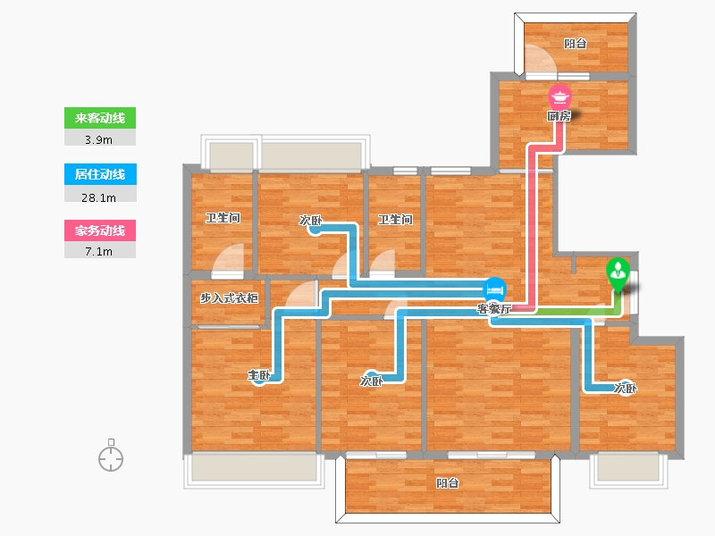 四川省-成都市-中海万锦熙岸5号楼12号楼13号楼南区8号楼9号楼16号楼建面143m2-114.40-户型库-动静线