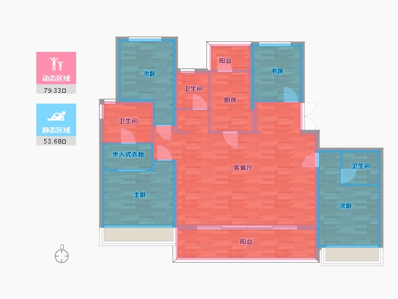 四川省-成都市-中粮观澜祥云11号楼,13号楼建面155m2-119.80-户型库-动静分区