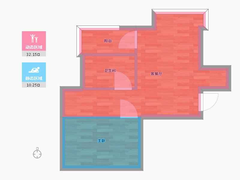 四川省-成都市-空港云尚建面47m2-37.60-户型库-动静分区