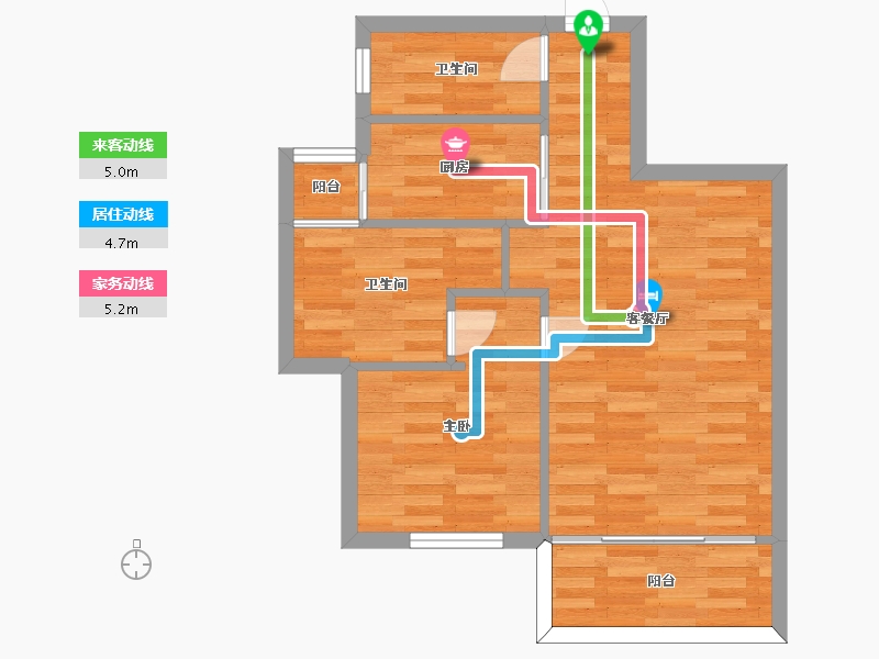 四川省-成都市-空港云尚建面69m2-55.20-户型库-动静线