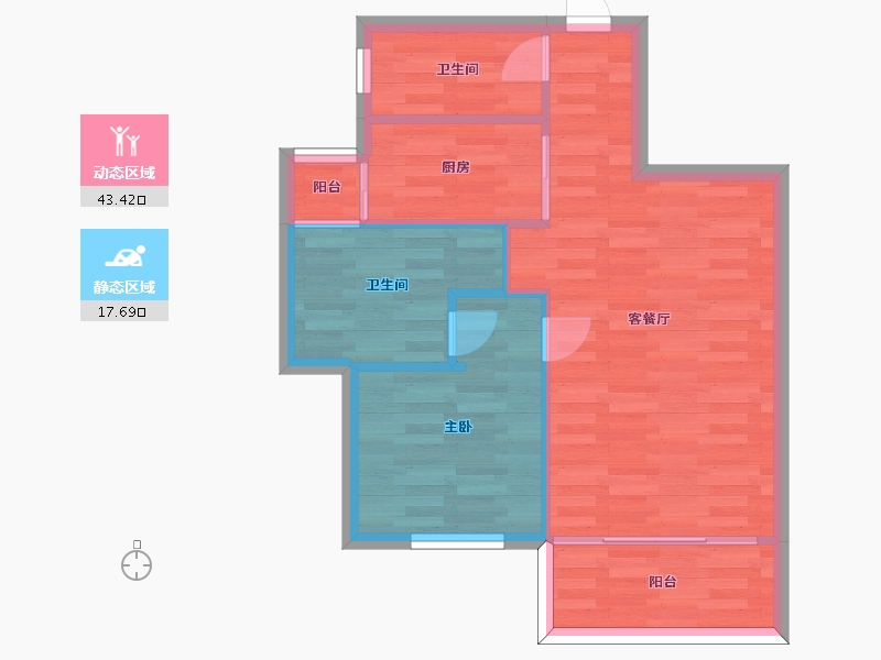 四川省-成都市-空港云尚建面69m2-55.20-户型库-动静分区