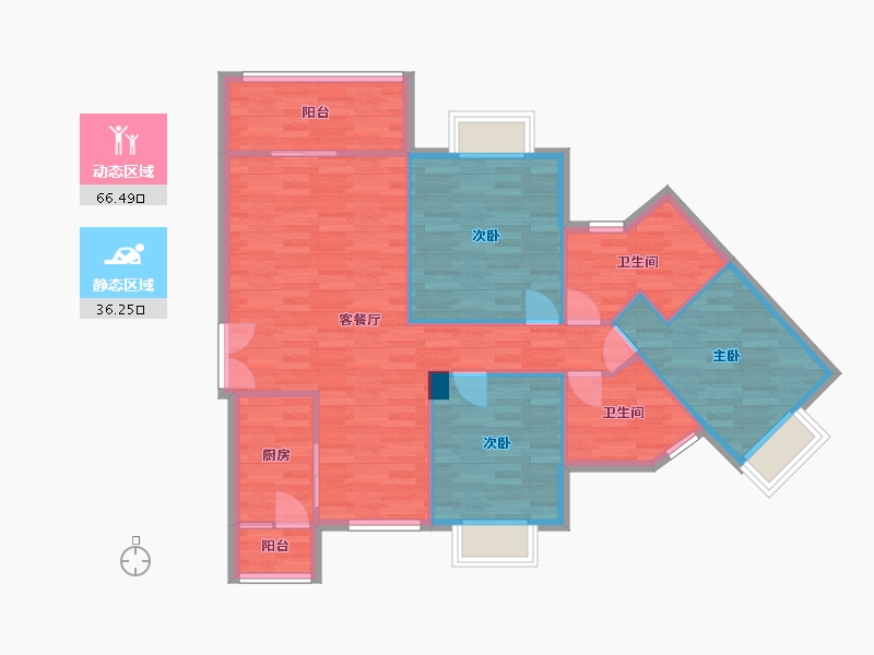 四川省-成都市-蜀镇尚楠湾17号楼,18号楼建面116m2-93.46-户型库-动静分区