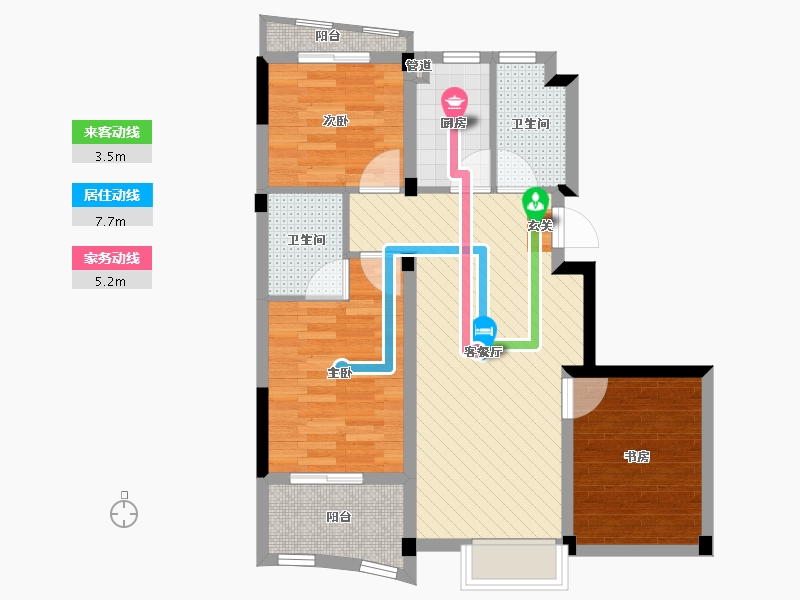 浙江省-杭州市-恒大城市之光-71.21-户型库-动静线