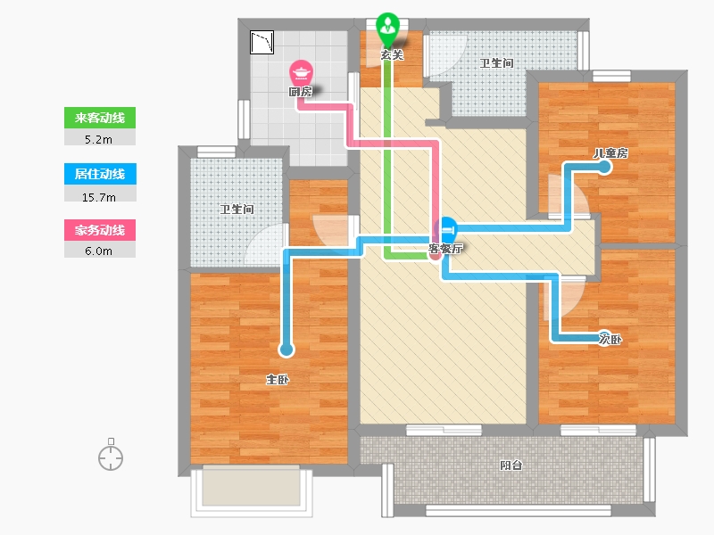 浙江省-杭州市-中南君奥时代-79.00-户型库-动静线