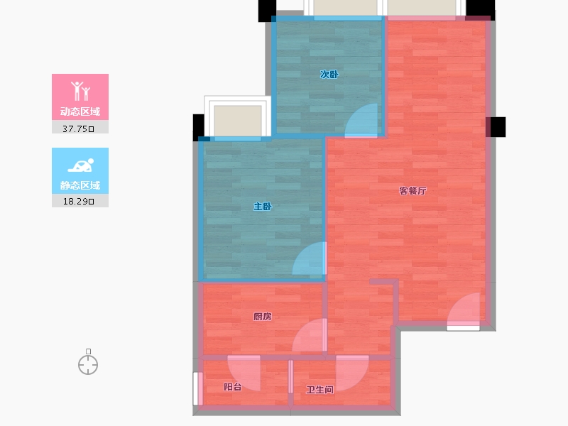 四川省-成都市-泰华锦城71m²-50.41-户型库-动静分区