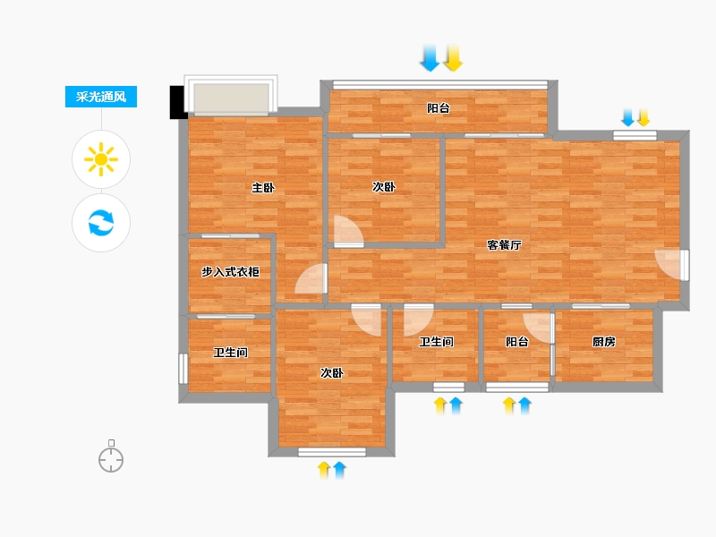 四川省-成都市-天悦龙栖台14号楼,15号楼,20号楼,21号楼116m²-89.27-户型库-采光通风