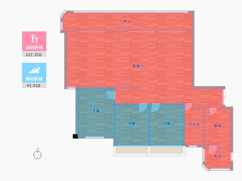 四川省-成都市-卧龙谷玖号21栋196m²-153.42-户型库-动静分区