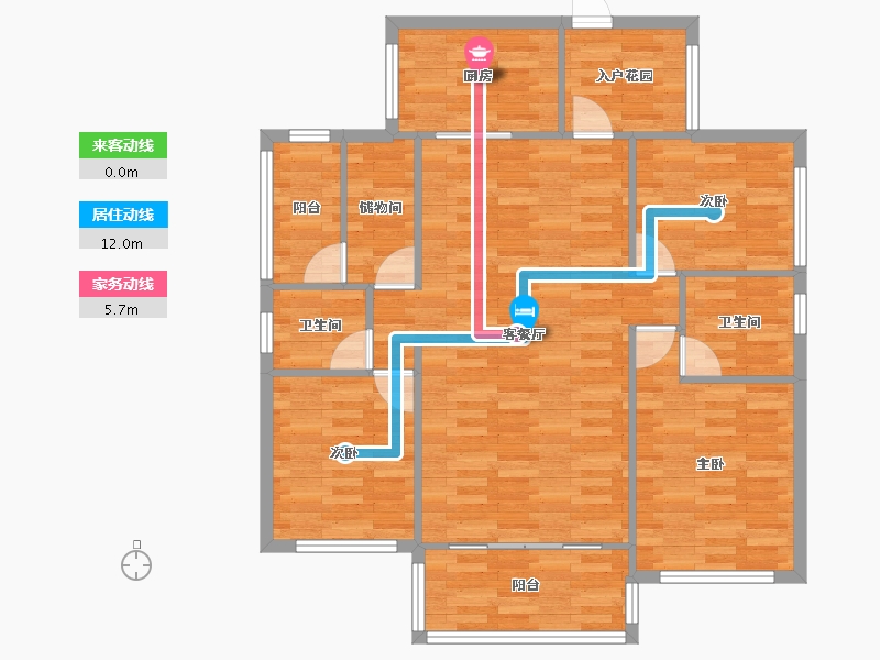 四川省-成都市-天来汇景115m²-98.07-户型库-动静线