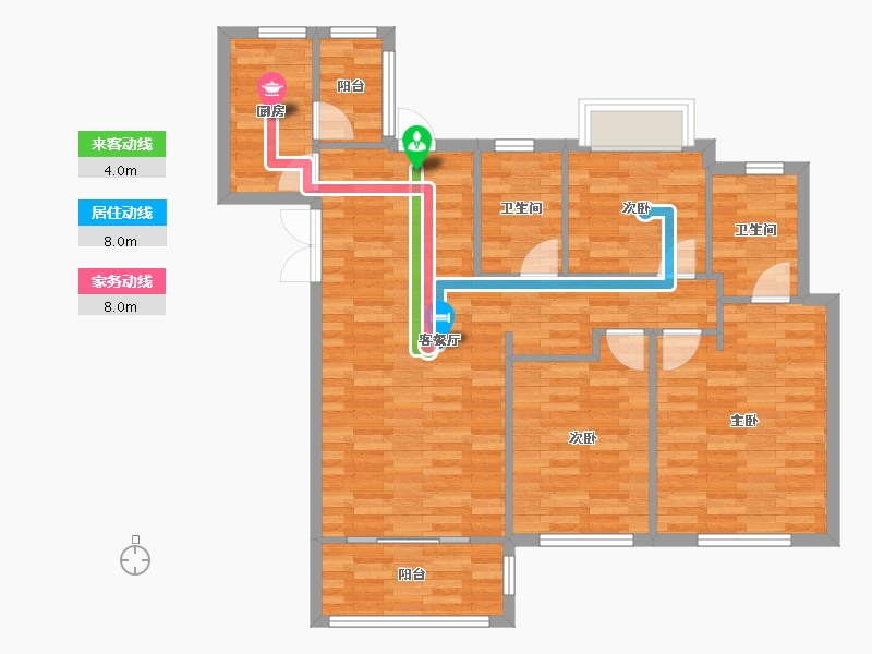 四川省-成都市-华邑宸居5号楼112m²-92.43-户型库-动静线