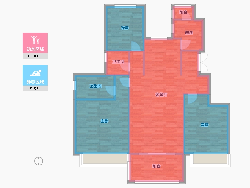 四川省-成都市-中梁壹号院1栋,3栋,2栋,5栋,4栋,6栋,7栋,9栋,8栋,-91.20-户型库-动静分区