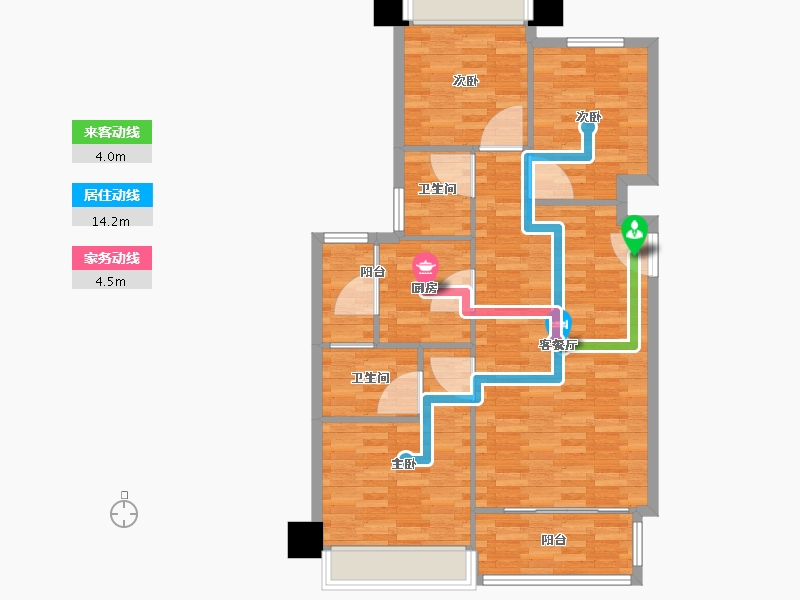 四川省-成都市-首开龙湖景粼玖序6号楼,7号楼113m²-90.41-户型库-动静线