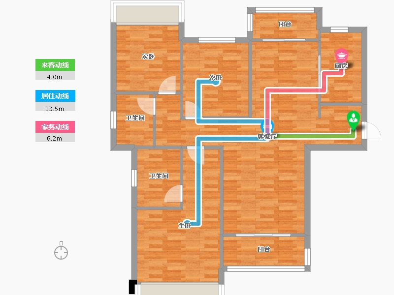 四川省-成都市-保利熙园9号楼,10号楼117m²-93.60-户型库-动静线