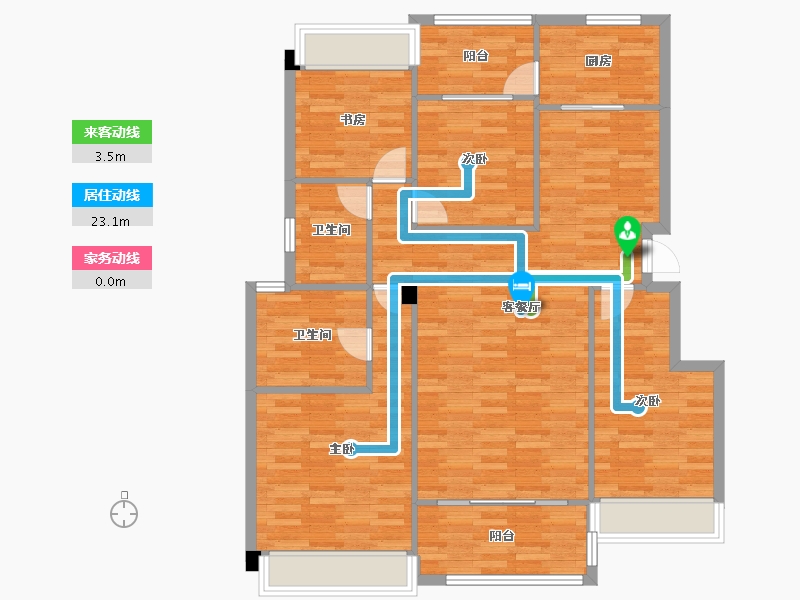 四川省-成都市-富元君庭9号楼,11号楼,8号楼,10号楼131m²-109.63-户型库-动静线