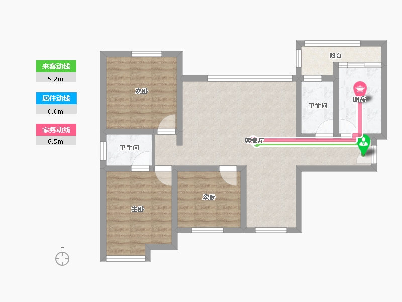 四川省-成都市-世豪金河谷1号楼112m²-75.52-户型库-动静线