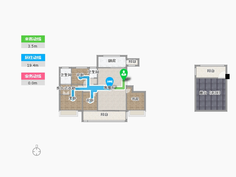 四川省-成都市-新尚尚院15号楼,17号楼,18号楼,21号楼171m²-136.80-户型库-动静线