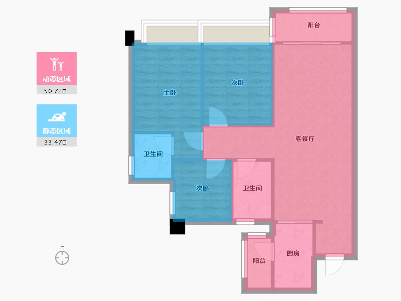 四川省-成都市-蓝光长岛城14号楼,15号楼,16号楼,17号楼,18号楼,19号楼,20号-76.22-户型库-动静分区