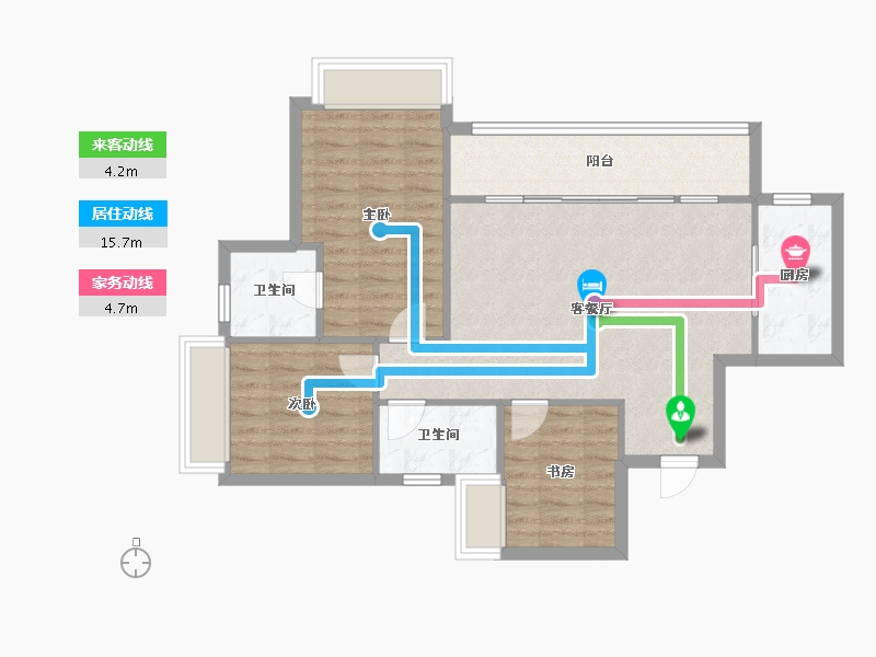 四川省-成都市-金科集美天宸2号楼,13号楼105m²-81.24-户型库-动静线