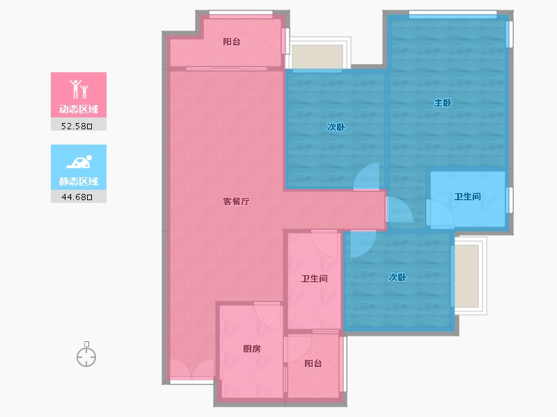 四川省-成都市-合谊万璟台7栋113m²-88.54-户型库-动静分区