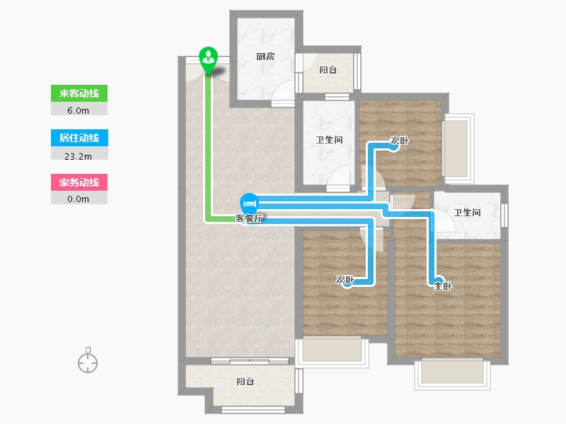 四川省-成都市-合谊万璟台6栋,7栋116m²-89.98-户型库-动静线