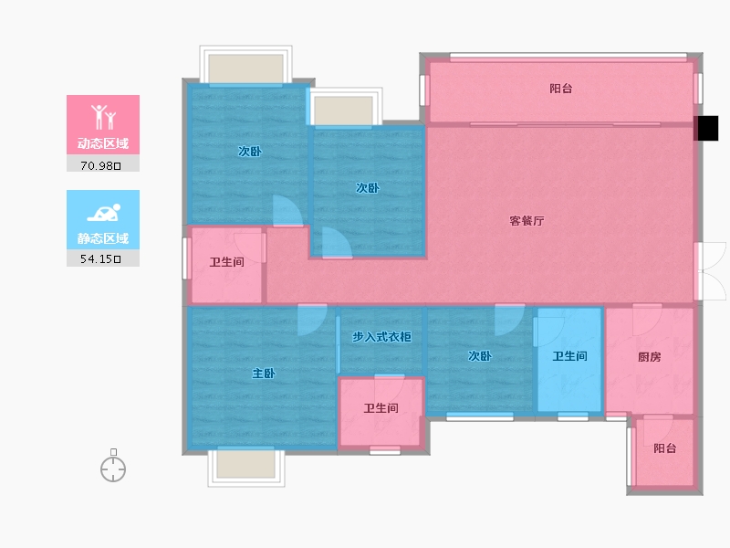 四川省-成都市-合谊万璟台6栋,141m²-114.90-户型库-动静分区