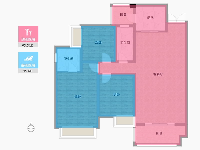 四川省-成都市-梵悦里121m²-99.08-户型库-动静分区