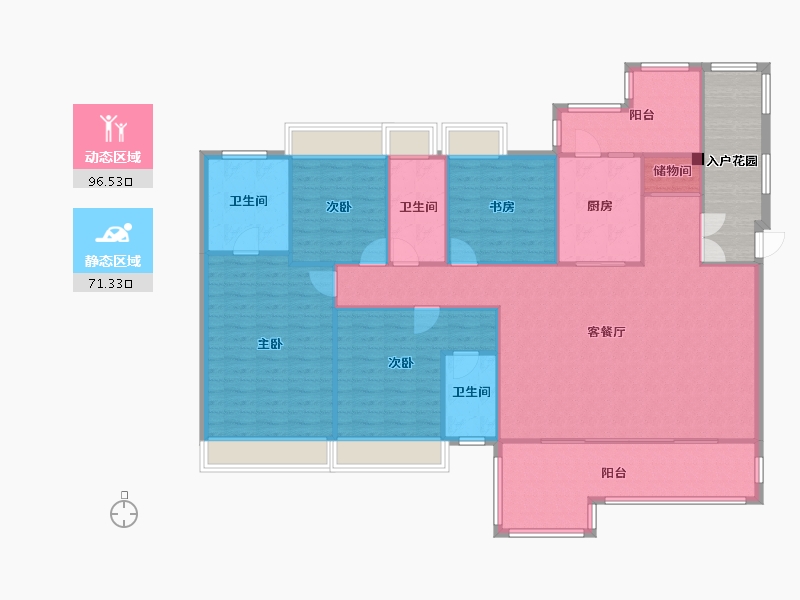 四川省-成都市-梵悦里185m²-165.79-户型库-动静分区