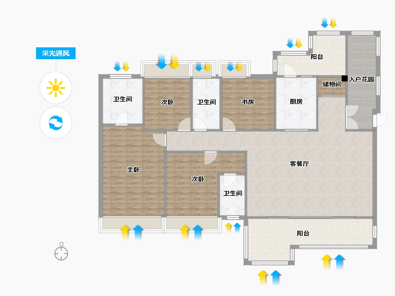 四川省-成都市-梵悦里185m²-165.79-户型库-采光通风