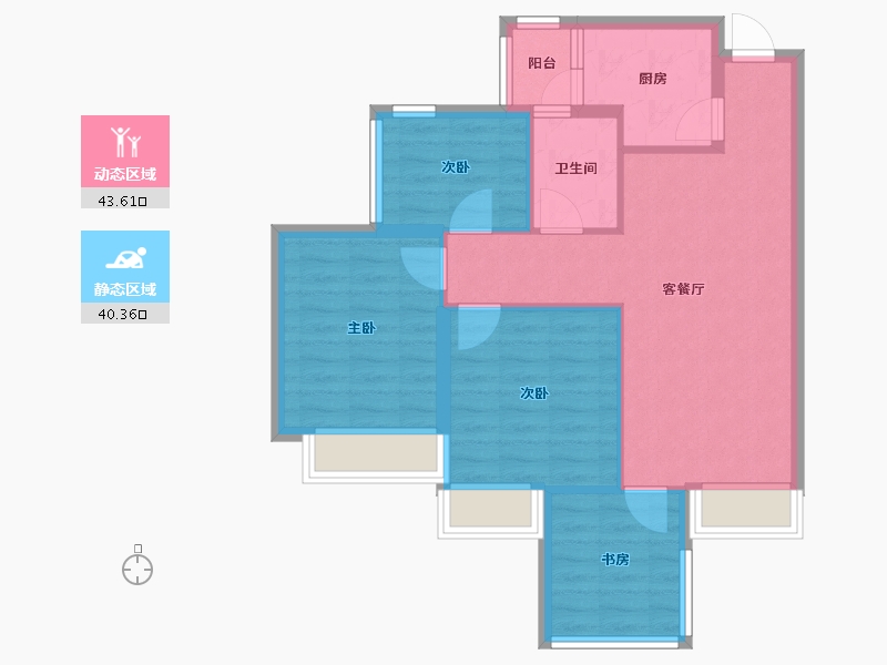 四川省-成都市-龙樾94m²-75.20-户型库-动静分区