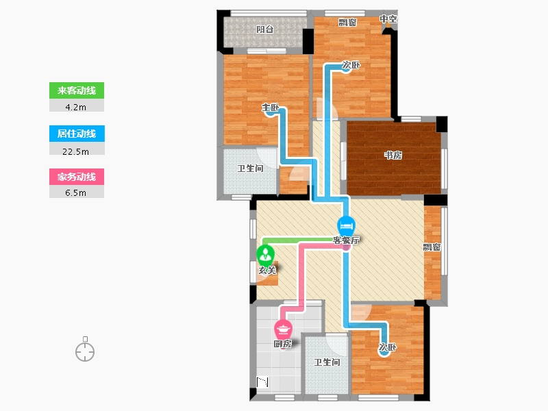 浙江省-杭州市-建德玉兰花园-101.68-户型库-动静线