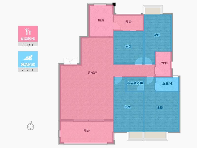 四川省-成都市-万和嘉苑4栋,5栋181m²-148.33-户型库-动静分区