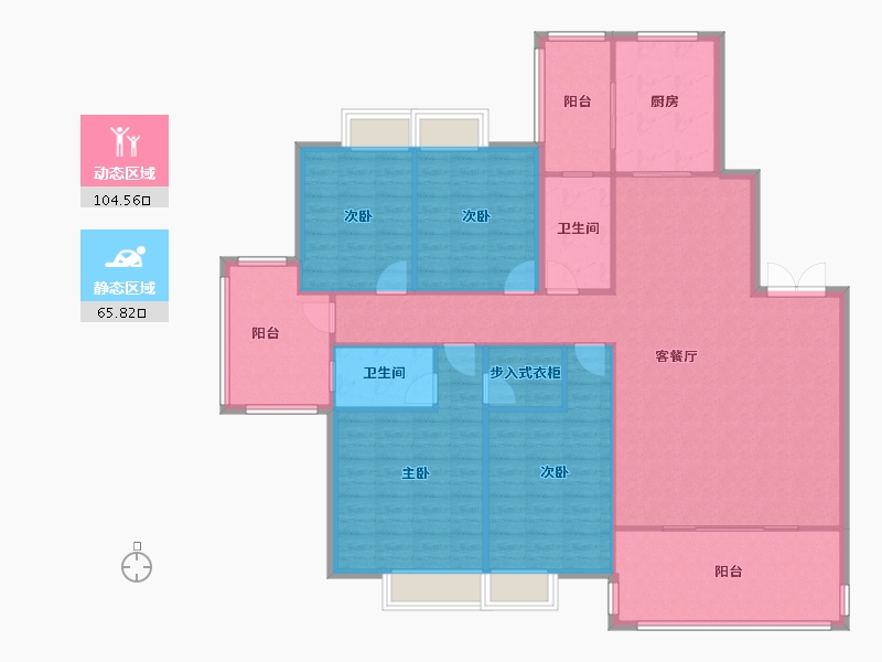 四川省-成都市-万和嘉苑5栋190m²-157.09-户型库-动静分区