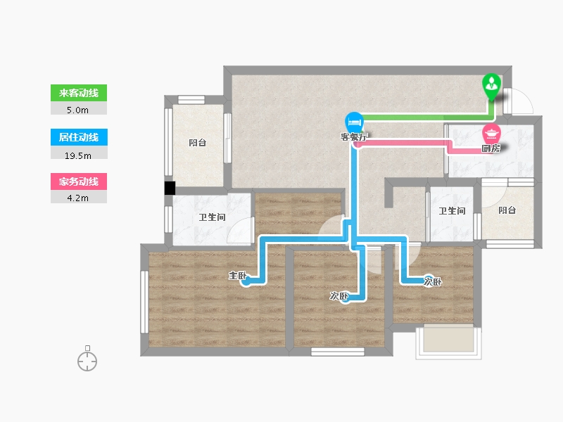 四川省-成都市-西宸春天1号楼,2号楼97m²-76.02-户型库-动静线