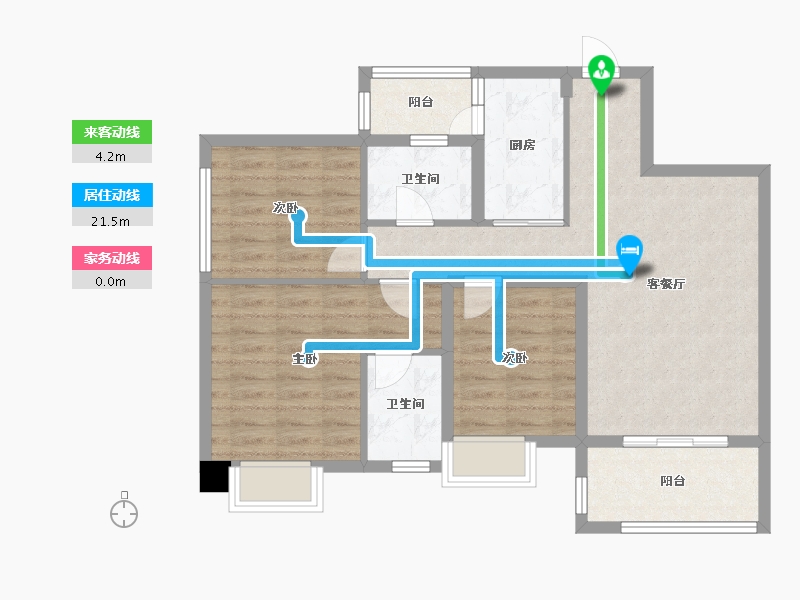 四川省-成都市-铂景台3号楼104m²-81.30-户型库-动静线