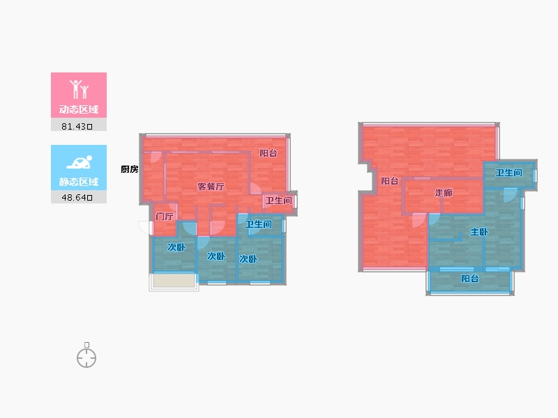 四川省-成都市-半岛云著A-3号楼,A-7号楼,10号楼,11号楼145m²-116.00-户型库-动静分区