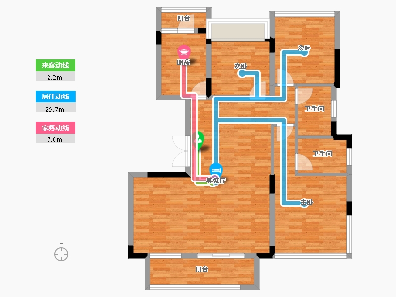 四川省-成都市-半岛云著1号楼,A-4号楼,A-5号楼,7号楼,8号楼,9号楼,C-12号-96.49-户型库-动静线