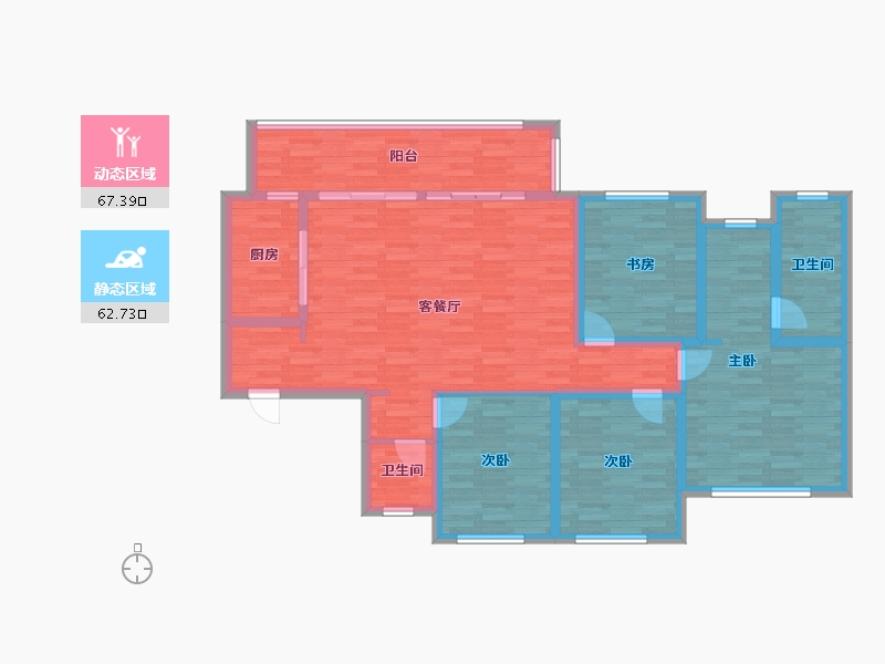 四川省-成都市-保利天汇136㎡户型136m²-116.46-户型库-动静分区