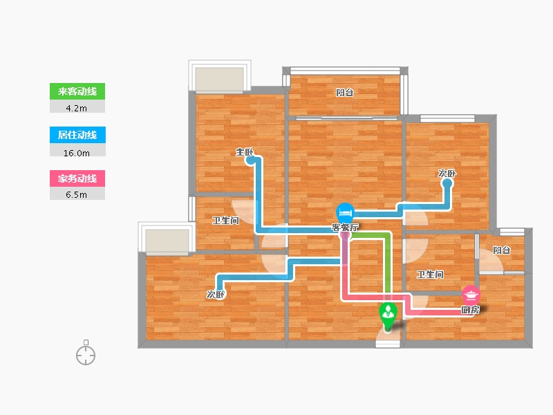 四川省-成都市-珑山樾4号楼99m²-78.16-户型库-动静线