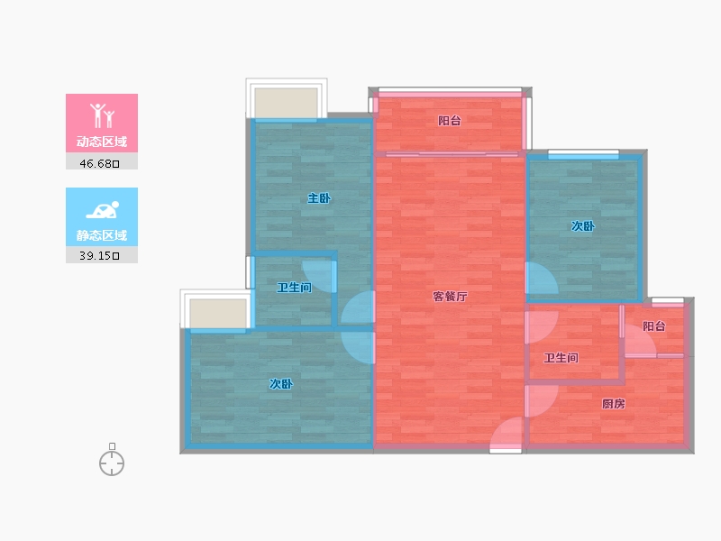 四川省-成都市-珑山樾4号楼99m²-78.16-户型库-动静分区