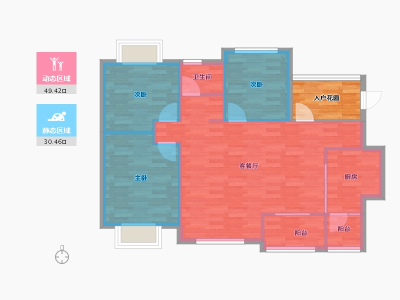 四川省-成都市-家益凤凰富居B294m²-77.78-户型库-动静分区