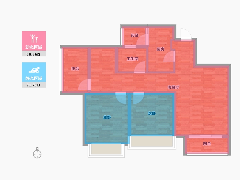 四川省-成都市-奥园棠玥府3号楼89m²-71.11-户型库-动静分区