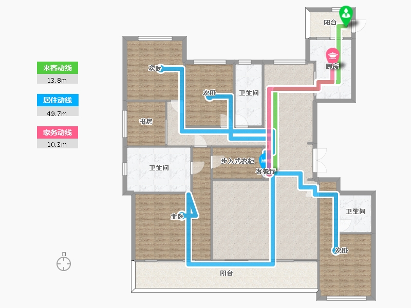 四川省-成都市-中国铁建西派国樾建面228m2-191.90-户型库-动静线